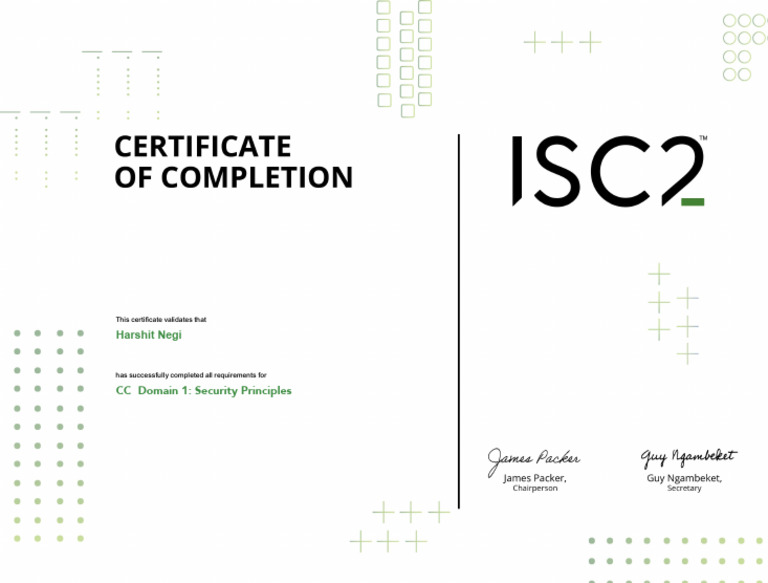 Harshit Negi: CC Domain 1: Security Principles | PDF