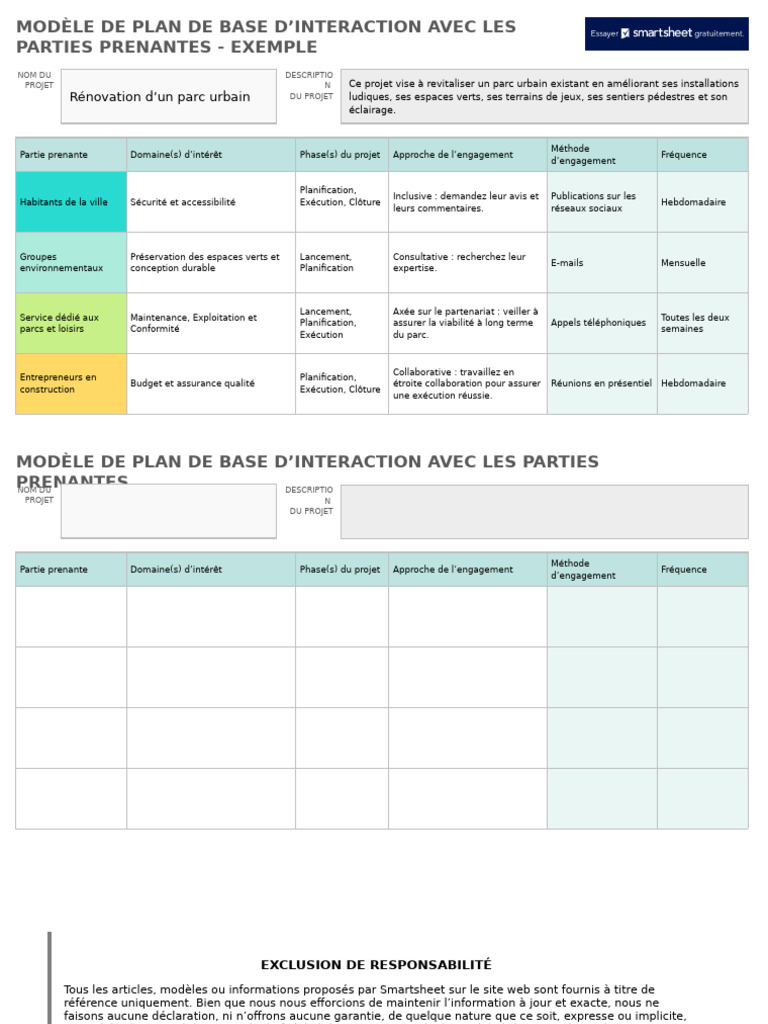 IC Basic Stakeholder Engagement Plan Template 18066 - Example ...