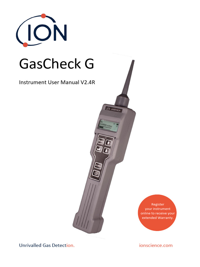 Register GasCheck G for Extended Warranty | PDF | Atmosphere Of Earth ...