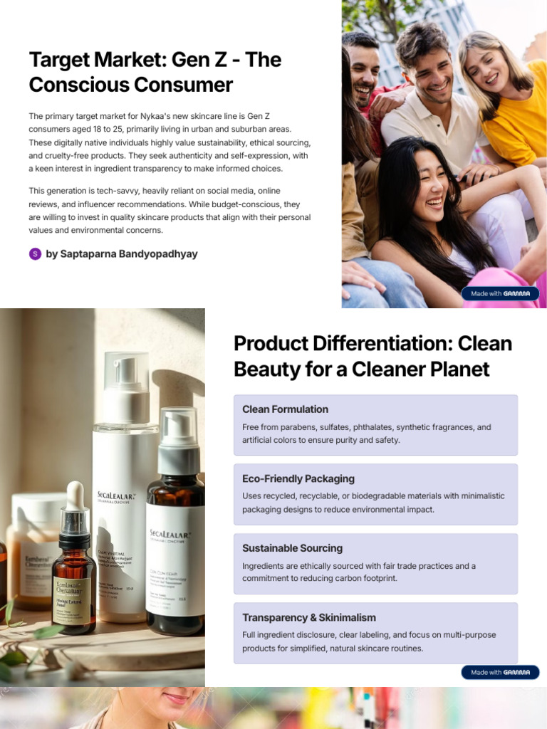 Target Market Gen Z The Conscious Consumer | PDF | Pricing | Product ...
