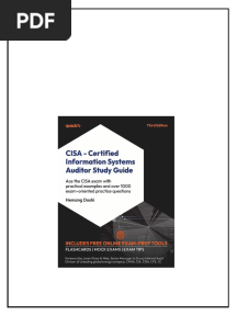 Cisa Certified Information Systems Auditor Study Guide 3rd Edition Hemang Doshi download