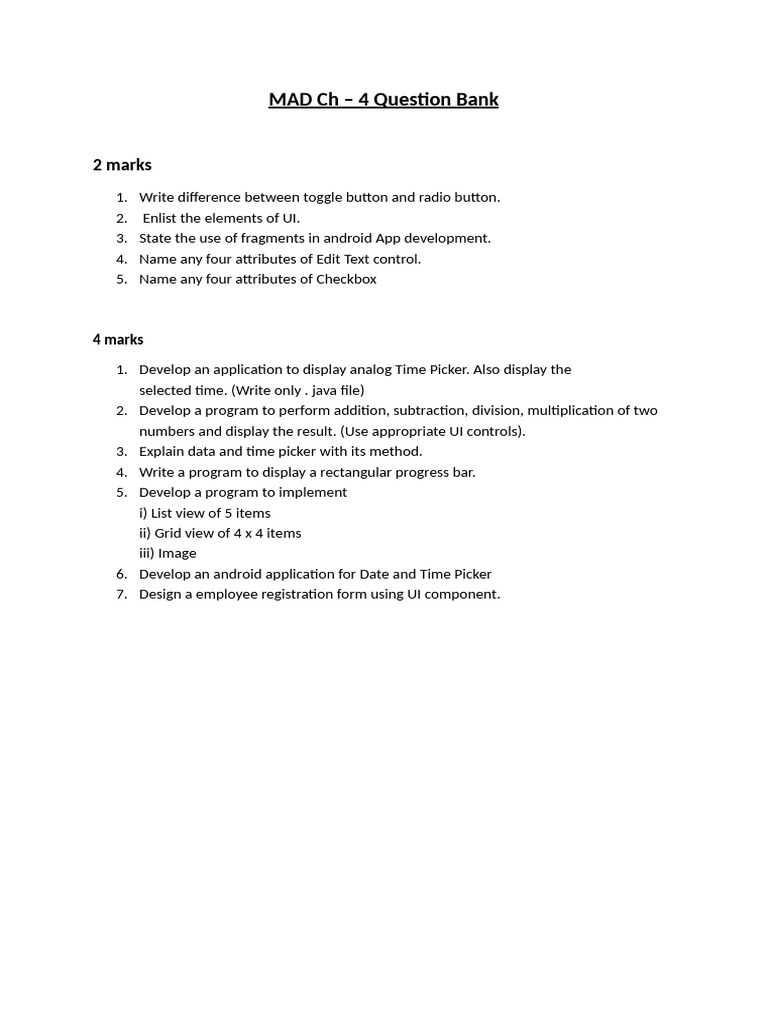 MAD Ch4 | PDF