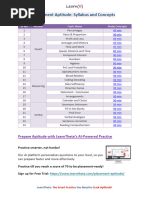Aptitude Syllabus for Placement Tests | PDF
