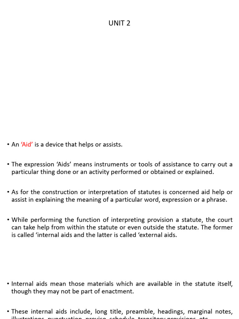 Aids for Statutory Interpretation Guide | PDF | Burden Of Proof (Law ...