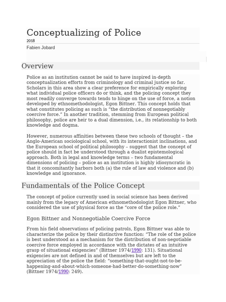 Conceptualizing of Police | PDF | Police | Knowledge