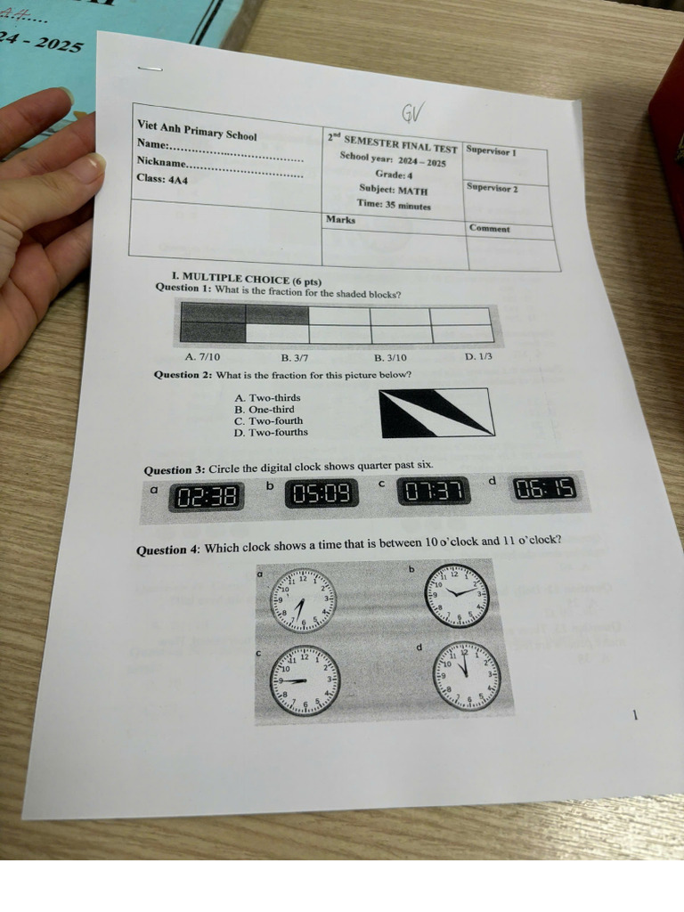 Math Final Test Grade4 | PDF