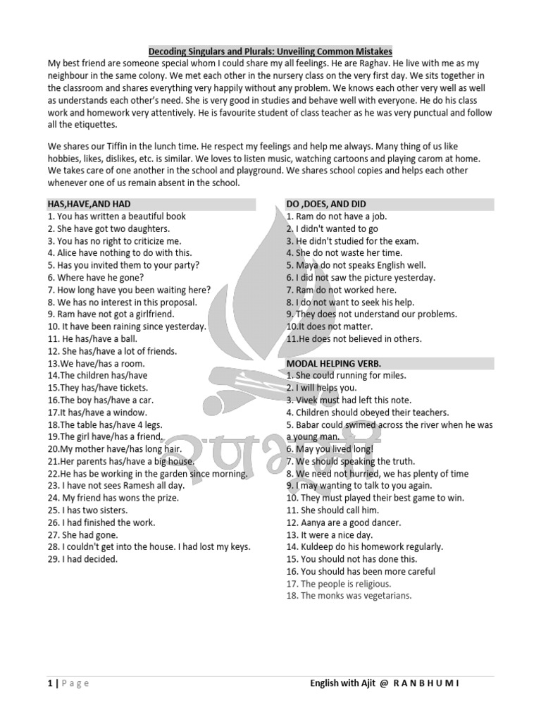 Common English Grammar Mistakes | PDF