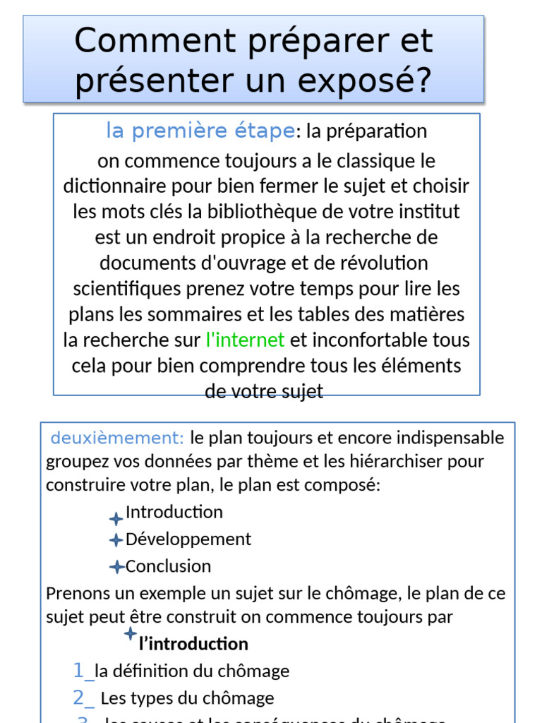 Guide pour préparer un exposé efficace PDF — free download