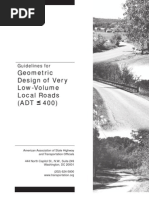 Guidelines For Geometric Design of Very Low Volume Local Roads