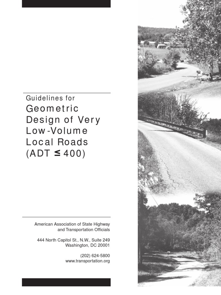Guidelines For Geometric Design of Very Low Volume Local Roads | PDF ...