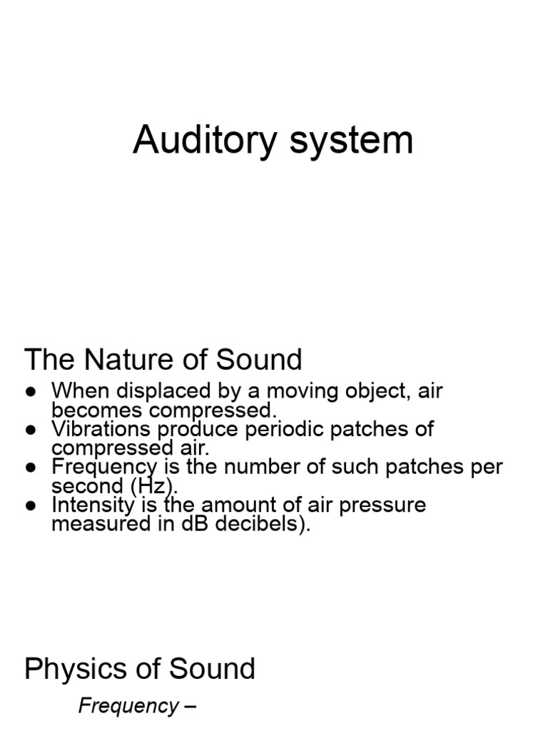 Anatomy and Function of the Auditory System | PDF | Ear | Auditory System