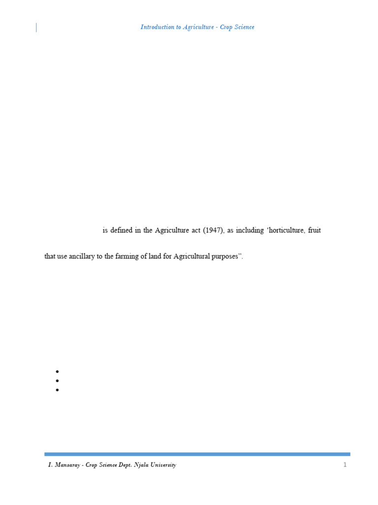 Introduction to Crop Science Overview | PDF | Agriculture | Plant Breeding