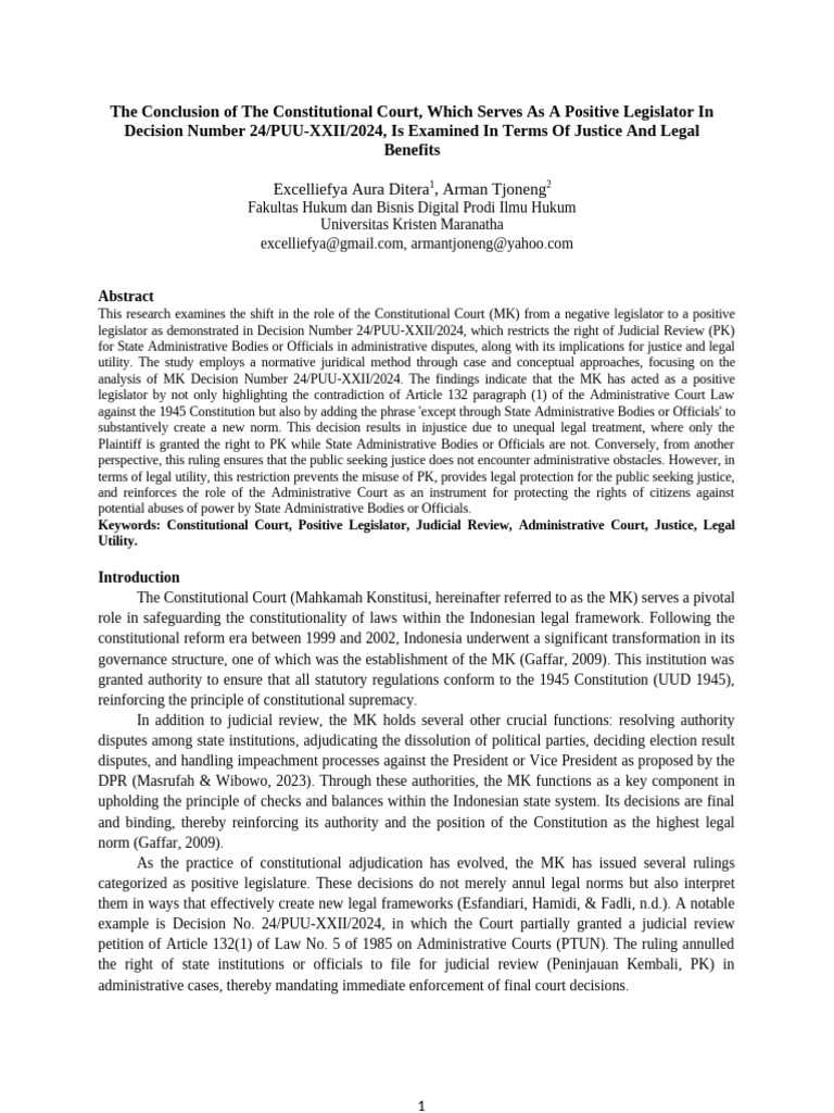 The Conclusion of The Constitutional Court | PDF | Rule Of Law ...