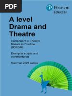 Edexcel A Level Drama Exemplar Scripts | PDF | Theatre