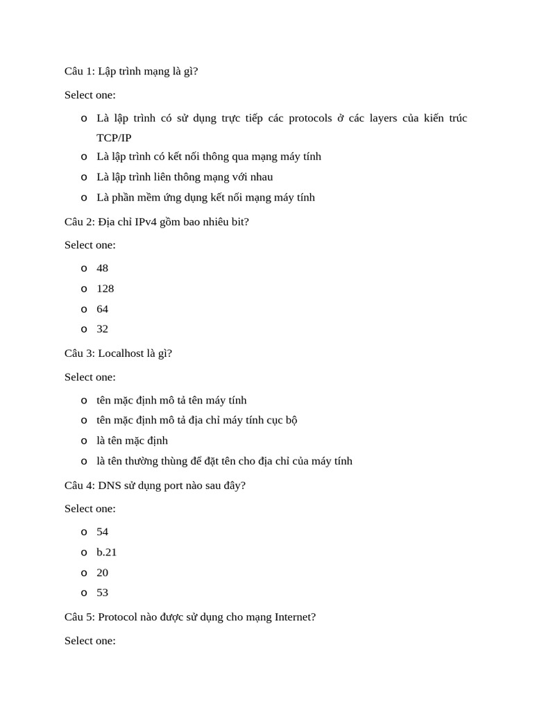 Chapter 1 Quiz | PDF
