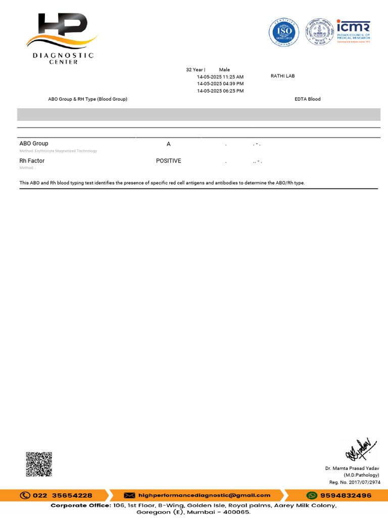 ABO and Rh Blood Typing Report | PDF | Blood Type | Medical Tests