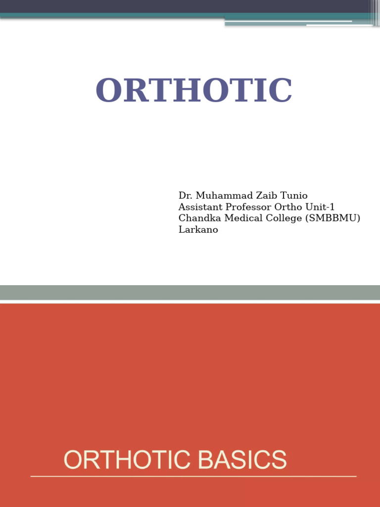 Orthotics | PDF