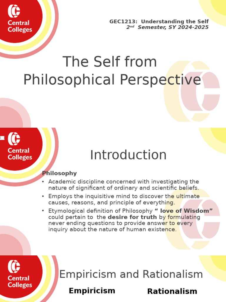 Philosophical Perspectives on the Self | PDF | Soul | Philosophy Of Self