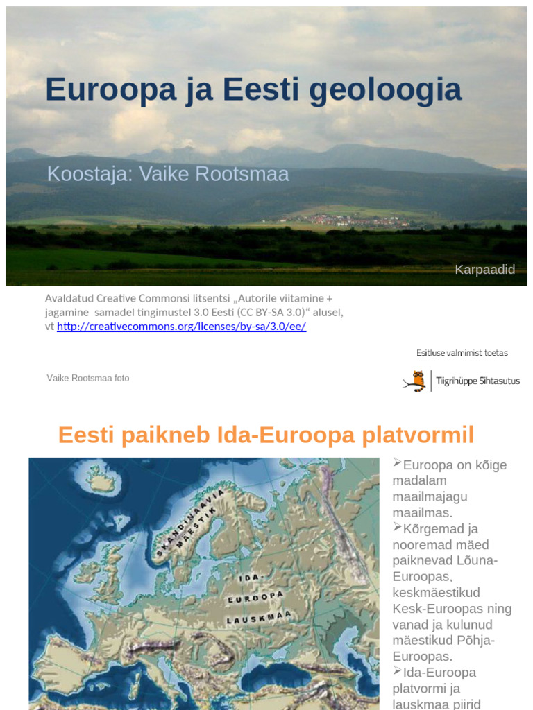 Euroopa Ja Eesti-Geoloogia | PDF