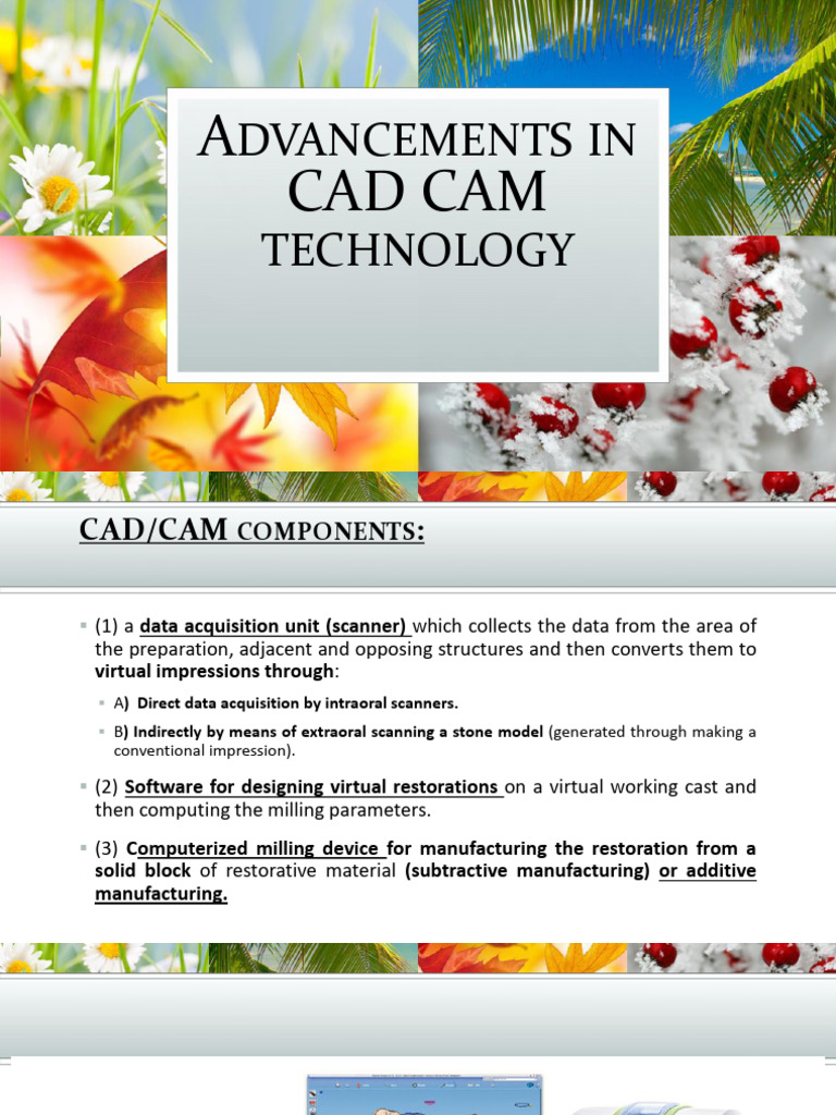 Advancments in CAD CAM Technology-Brief PDF | PDF | Dental Implant ...