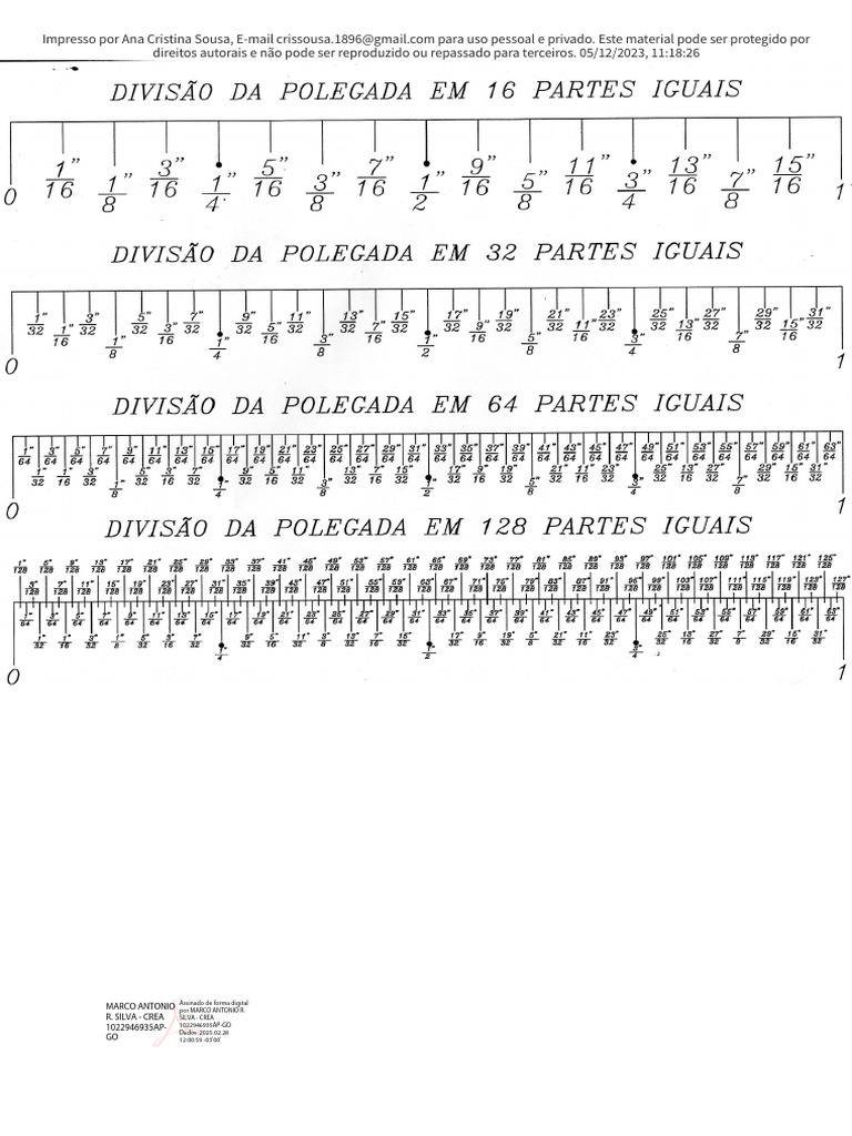 DIVISÕES DA POLEGADA - Passei Direto | PDF