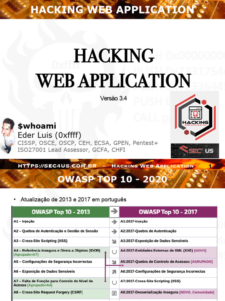 Hacking de Aplicações Web: SQL Injection | PDF | Engenharia de ...