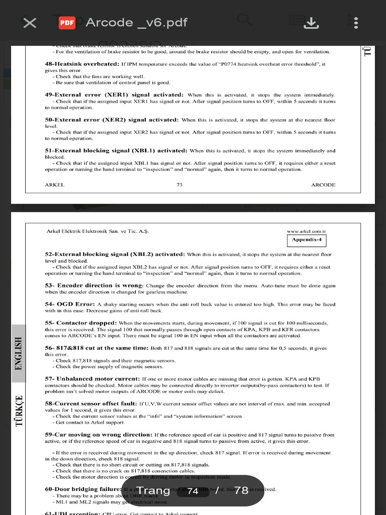 Elevator Control System Errors Guide | PDF | Resistor | Electrical ...