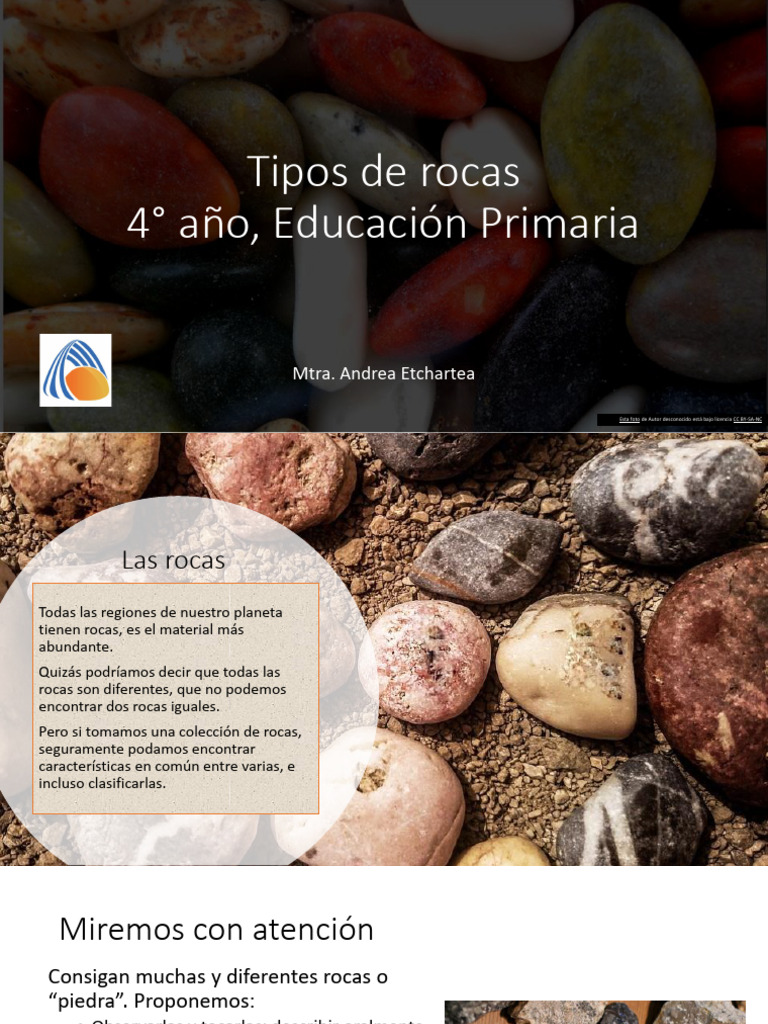 Clasificación de rocas para primaria | PDF | Roca (geología) | Magma