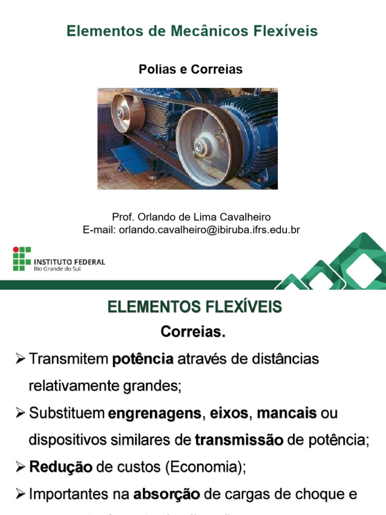 Transmissão por Correias e Polias | PDF | Cinto (mecânico) | Bens ...