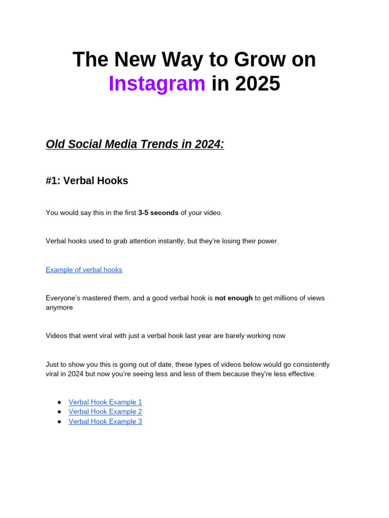 Instagram Growth Strategies for 2025 | PDF