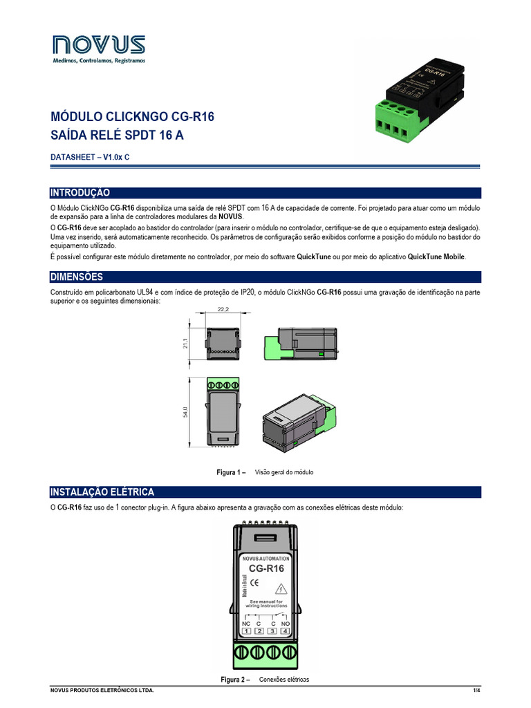 Datasheet Modulo cg-r16 v10x C PT | PDF | Celulares | Programas