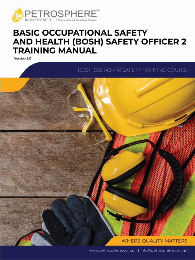 Petrosphere Training Manual BOSH Version 5.0 | PDF | Occupational ...