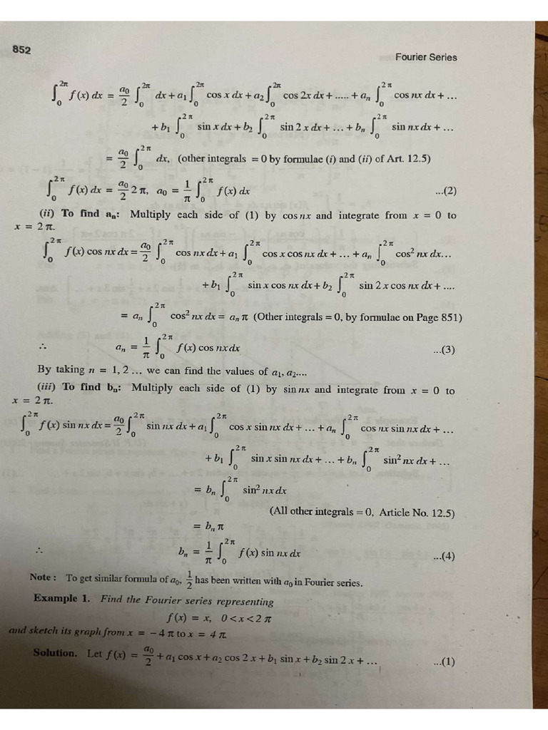 Fourier Series and Example | PDF
