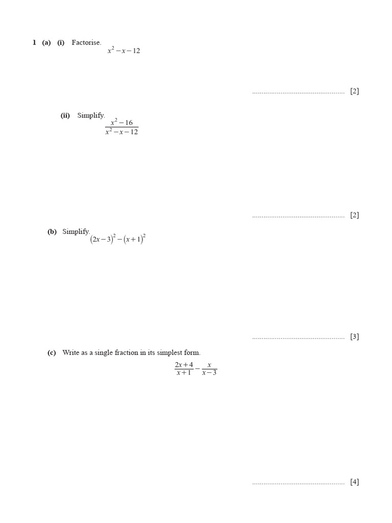 Sample paper 4 calculator pdf area speed