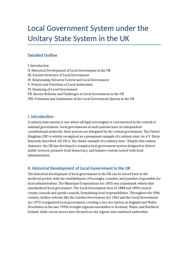 UK Local Government System Full | PDF | United Kingdom | Devolution