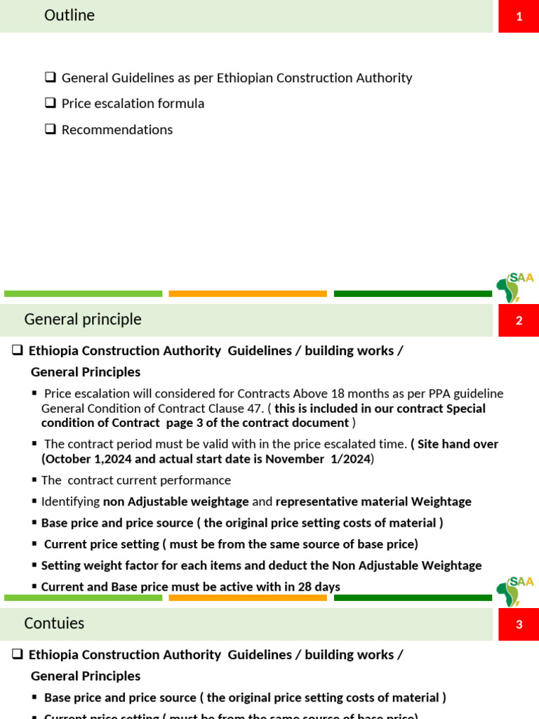 Construction Price Escalation Guidelines | PDF | Prices | Business ...