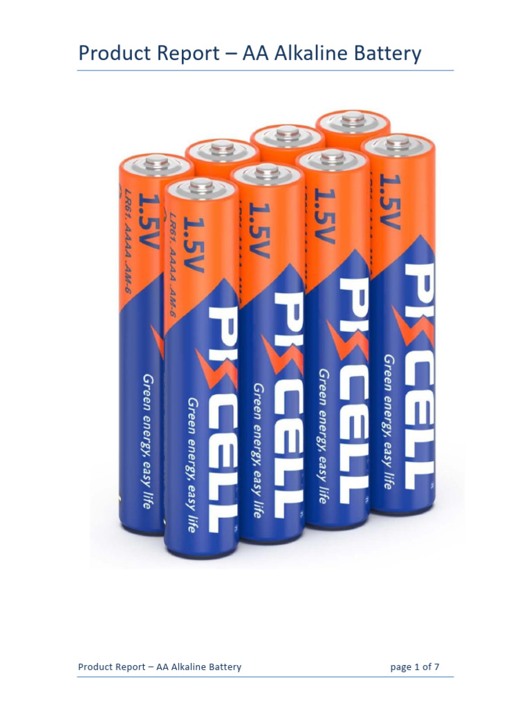 AA Alkaline Battery Internal Structure | PDF | Anode | Cathode