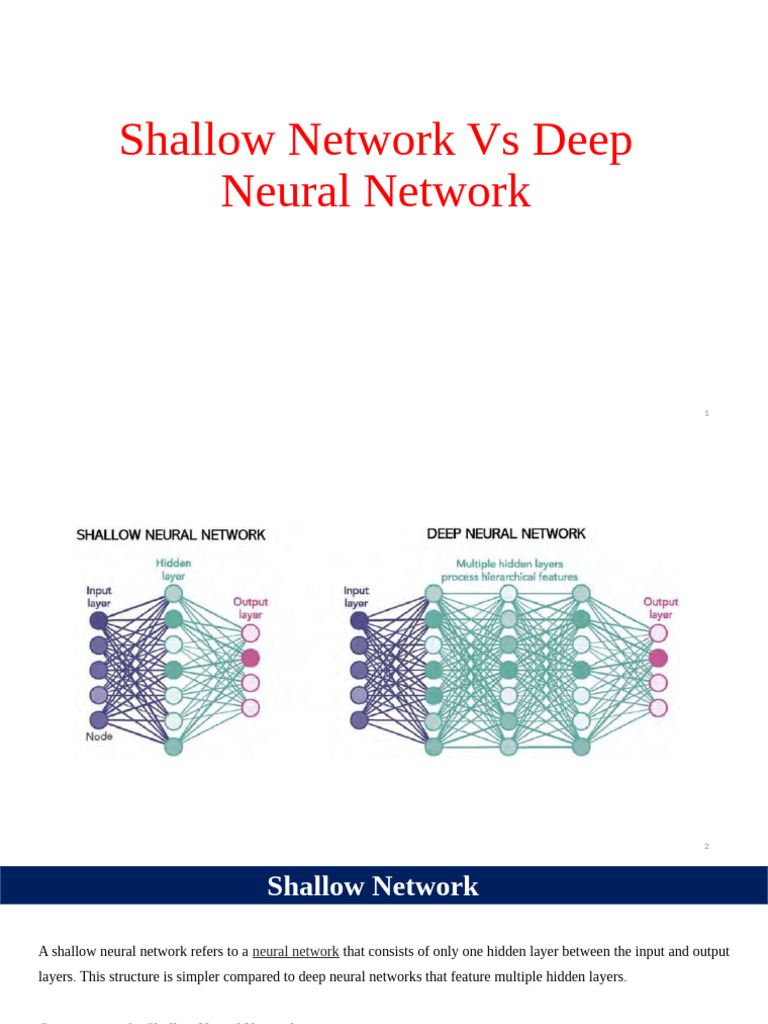 Shallow vs Deep Neural Networks Explained | PDF