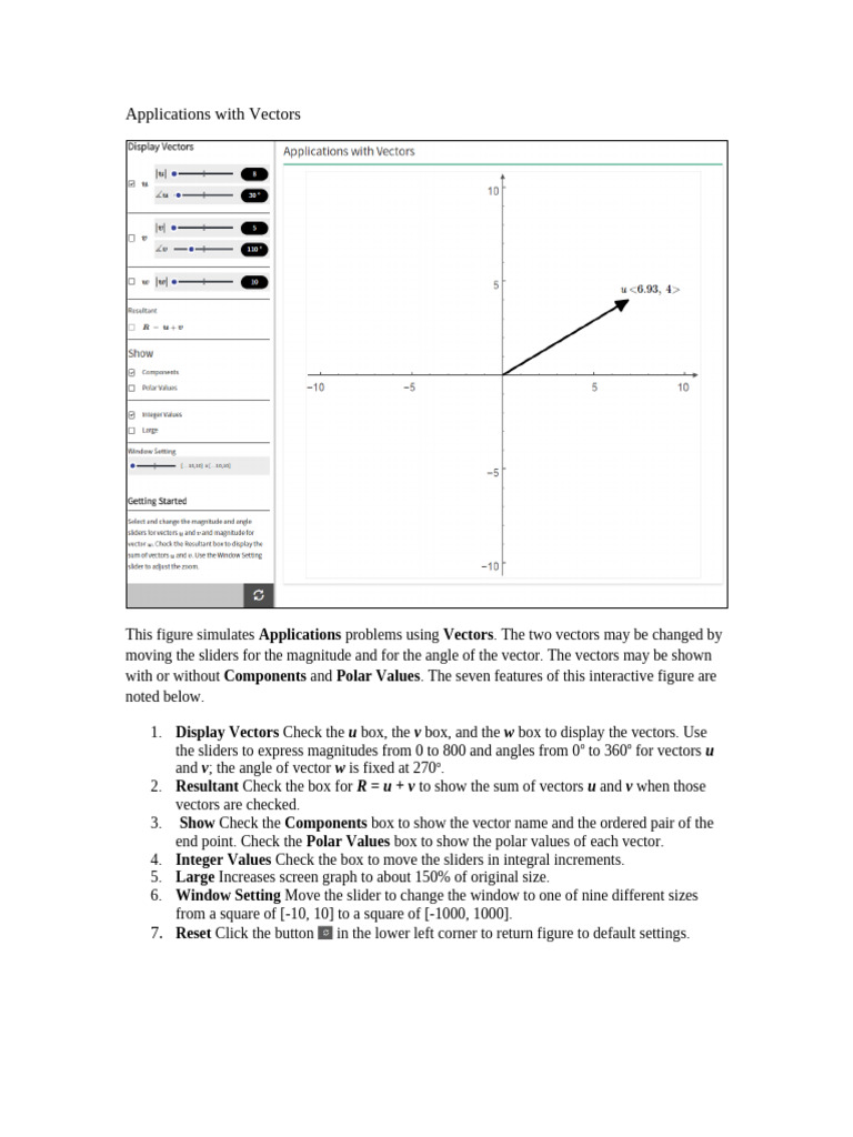 Interactive Vector Applications Simulator | PDF | Euclidean Vector ...