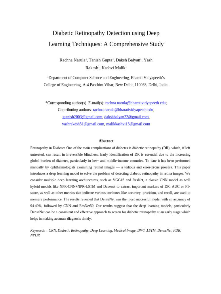 Deep Learning for Diabetic Retinopathy Detection | PDF | Retina ...