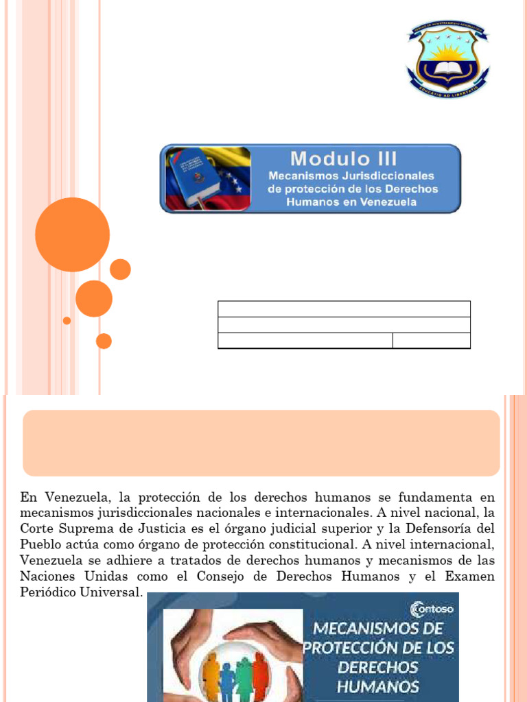 Mecanismos de Protección de DDHH en Venezuela | PDF | Derechos humanos ...