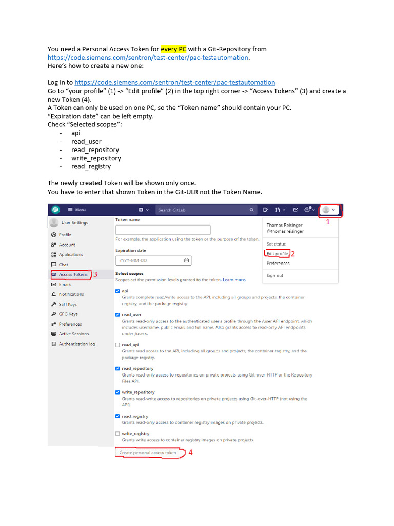 Your Personal Access Token | PDF