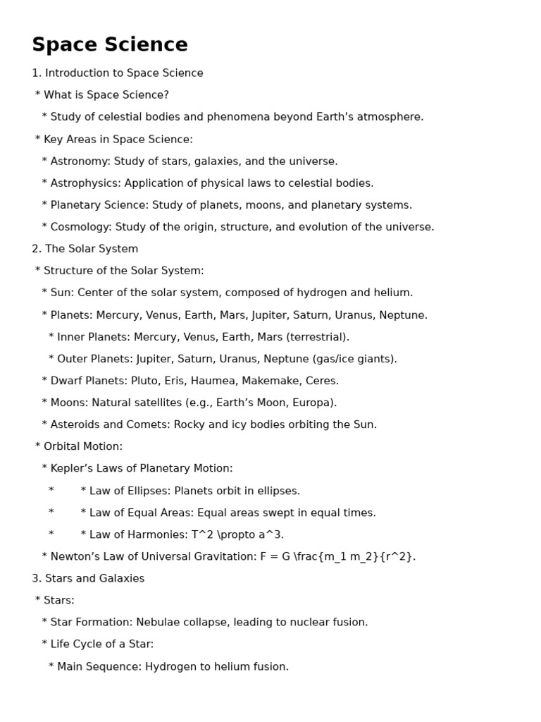 Space Science | PDF | Planets | Solar System