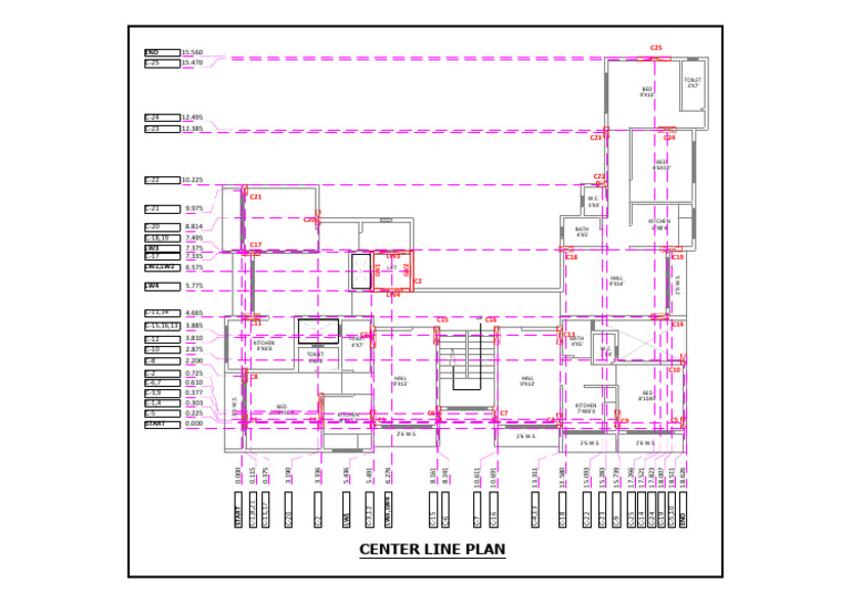 Center Line Plan Dimensions Overview | PDF