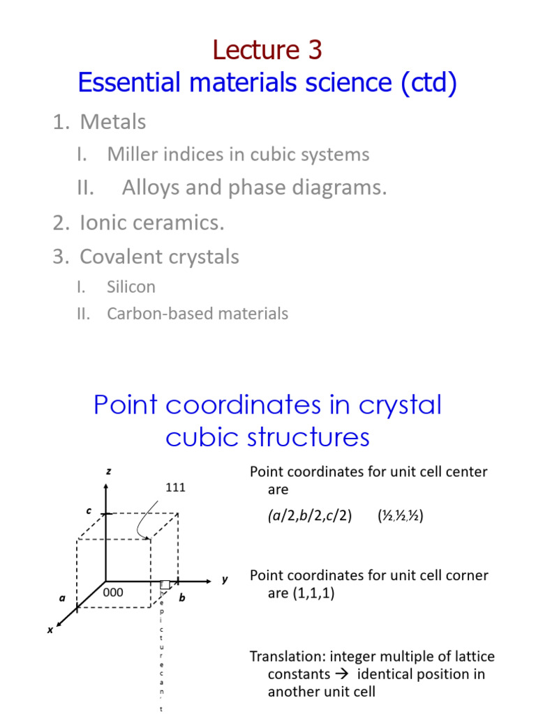 Crystallography and Phase Diagrams in Materials Science | PDF | Shape ...