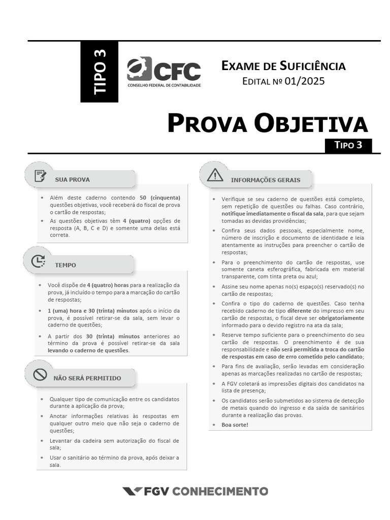 Prova CRC 2025.1 | PDF | Contabilidade | Testemunha especializada