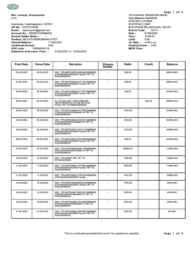 STMT 1 | PDF