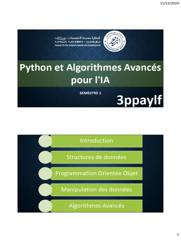 Python : Algorithmes et Structures de Données | PDF | Structure de ...