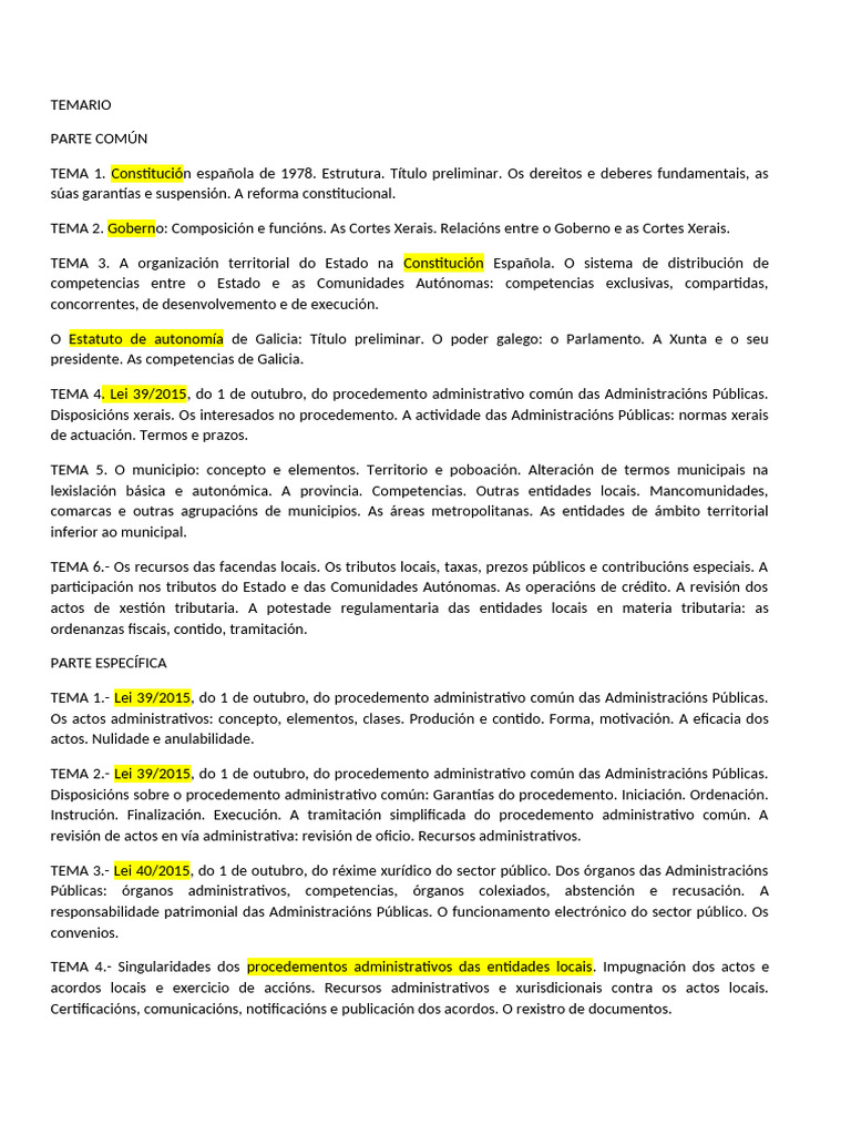 TEMARIO | PDF