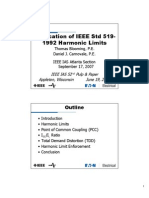 Application of IEEE STD 519-1992 Harmonic Limits